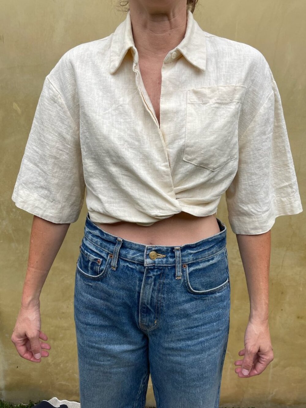 Linen Crop Top